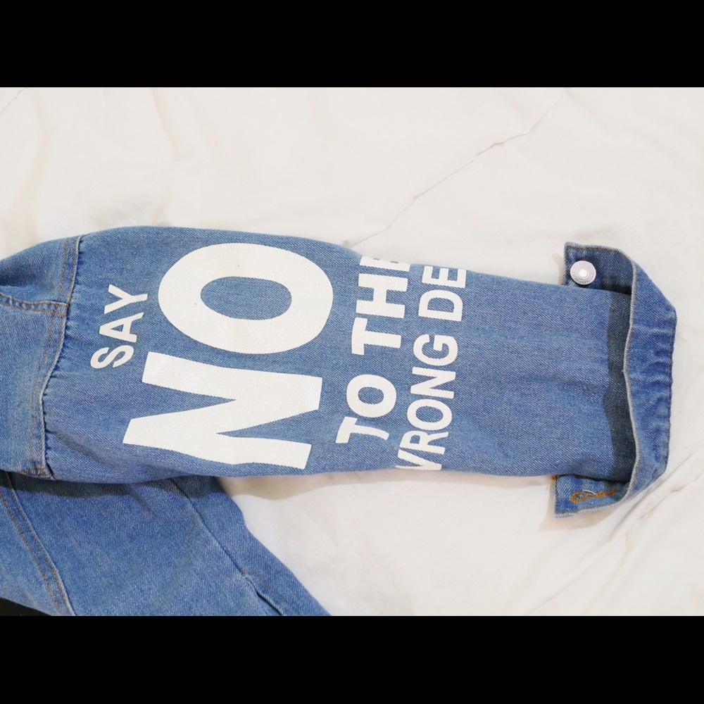 Denim Jacket w-Custom Graphics - Picture 3 of 4